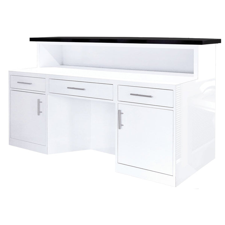 Lux BW Stripes Reception Desk