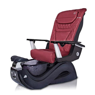 Gossip BLACK Pedicure Chair with Red T-Timeless Seat