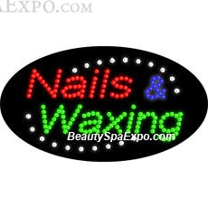 Oval Nails & Waxing LED Sign