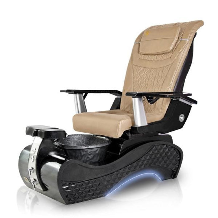 New Beginning 3D-BLACK-SWAN Pedicure Chair. T Timeless Cream Seat