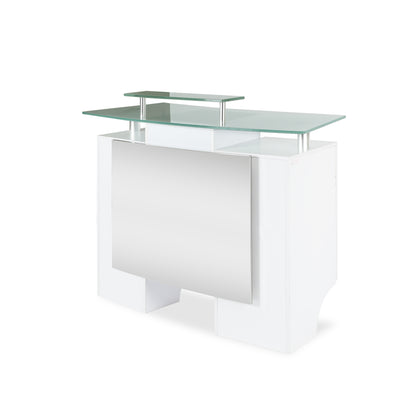 Glass Top Reception Desk