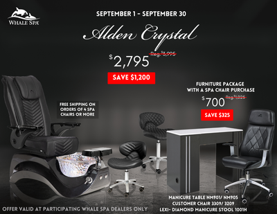 Alden Crystal Spa Pedicure Chair Package Deal