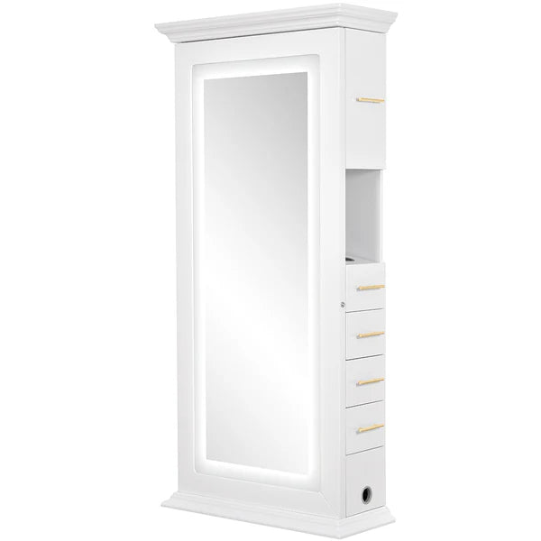 Adonis Single LED Lighted Salon Styling Station