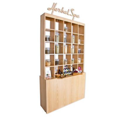 Double Herbal Salon Display Cabinet