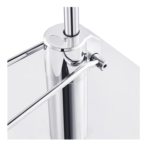 Salon Chair Hydraulic Pump and Square Base Set - Chrome