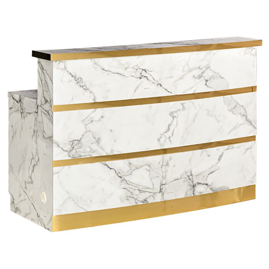 Gold & Marble Reception Desk