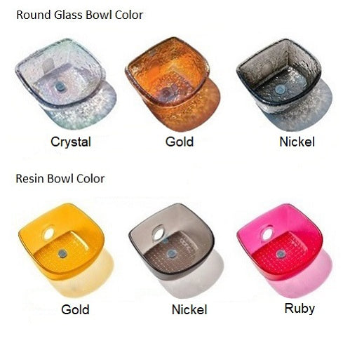 Round Glass Bowl Color & Resin Bowl Colors