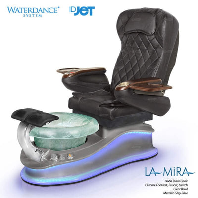 , La Mira pedicure chair, our most luxurious and sophisticated unit yet, combining elegance with the Universal Induction IDJET System. A beautifully contoured pedicure base linked together with a stimulating massage chair gives your clients a pampered, worry-free pedicure experience.