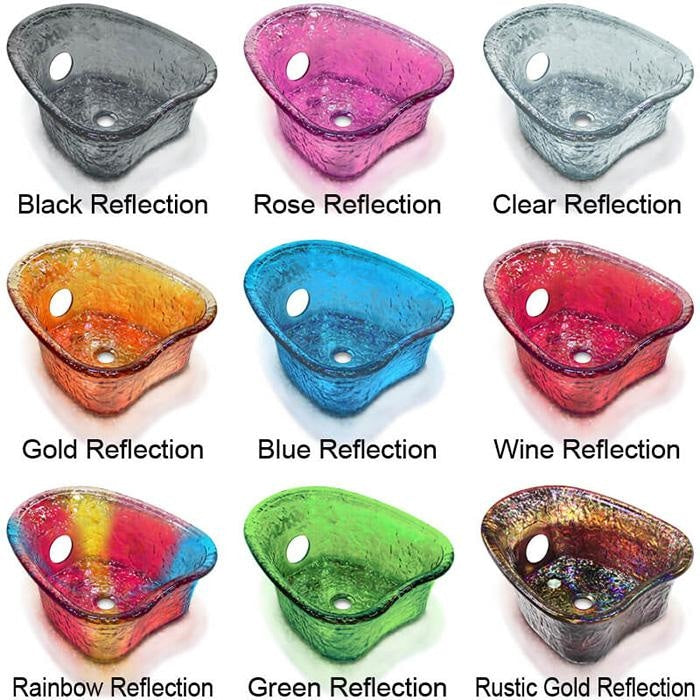 Paris Double Pedicure Bench. HeartShape Glass Bowl Color Options