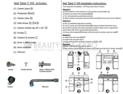 T-0639 Double Nail Table