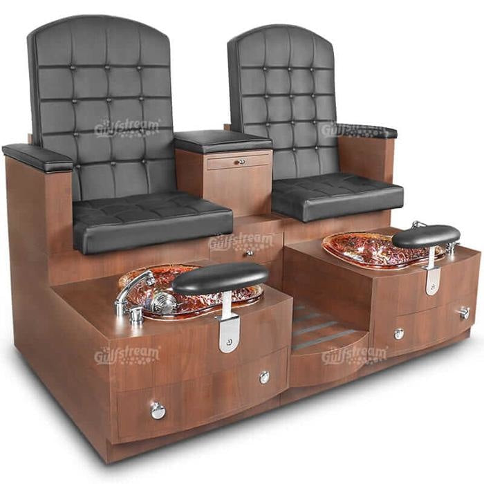 The Paris Double Pedicure Bench is a top seller for glass bowl pedicure spas. Easy to get in and out of the Paris Double Bench is a great addition to any salon using a bench strategy. Customized to your needs only from Beauty Spa Expo.  Call us for details.