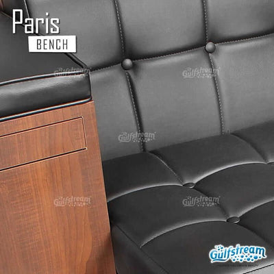 Paris Triple Pedicure Bench. Genuine cushion seats