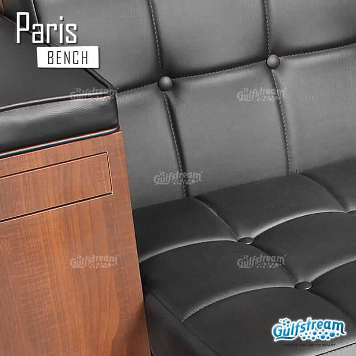 Paris Double Pedicure Bench. Padded armrests