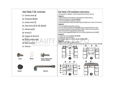 T-39G Double Nail Table