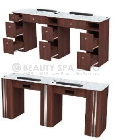 Avon I Double Nail Table w/ Exhaust