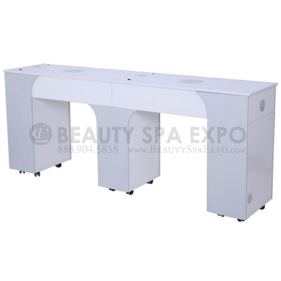 Milan Double Nail Table w/ Vent Pipe