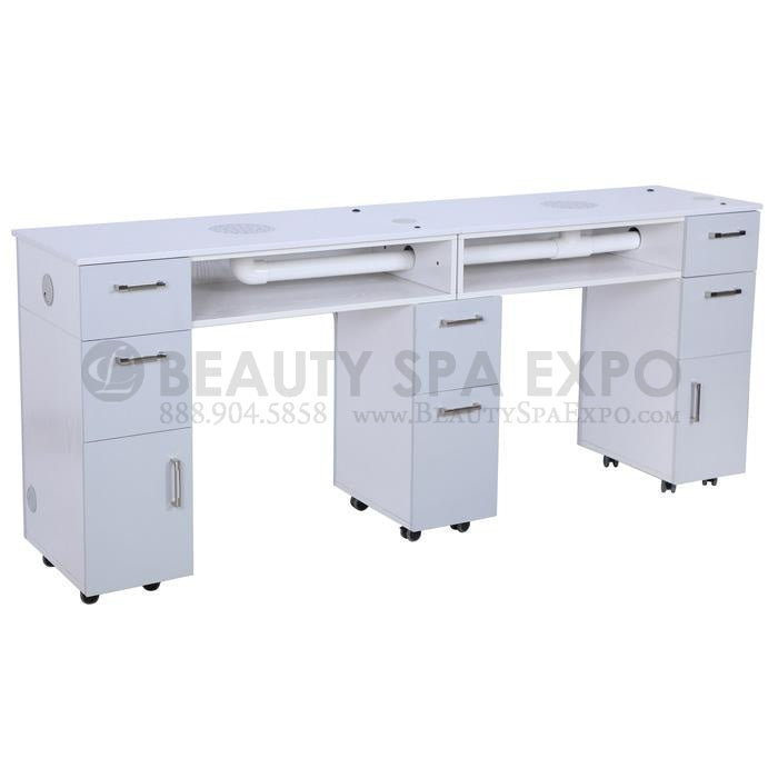 Milan Double Nail Table w/ Vent Pipe