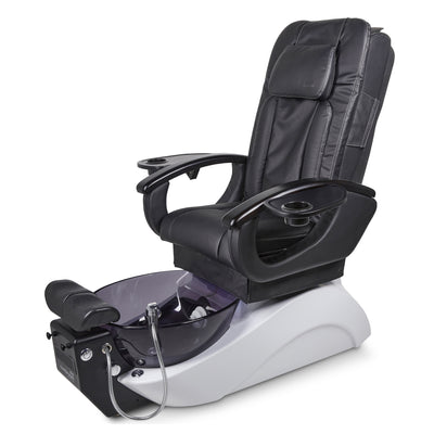 Le Rêve Pedicure Chair. Almond Color Seat, Diamond White Base And Smoke Resin bowl 