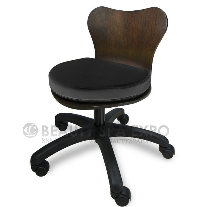 Deluxe Wood Pedicure Technician Stool