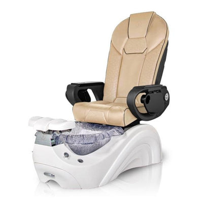 Dolphin WHITE Pedicure Chair, Cream Seat 