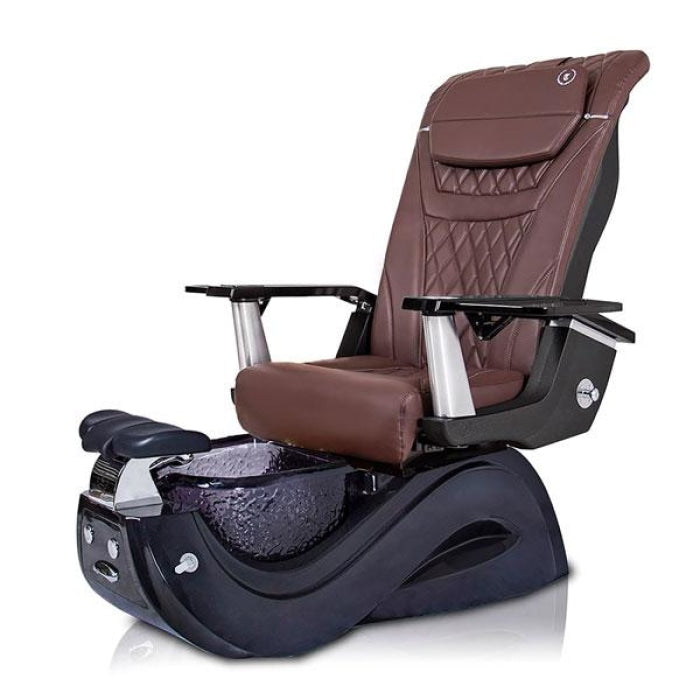Gossip BLACK Pedicure Chair with Chocolate T-Timeless Seat