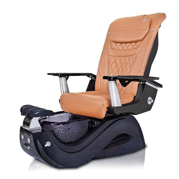 Gossip BLACK Pedicure Chair with Mocha T-Timeless Seat