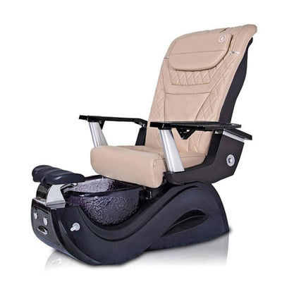 Gossip BLACK Pedicure Chair with Cream T-Timeless Seat