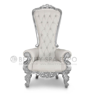 Queen Pedicure Chair. White Leather with Chrome Frame