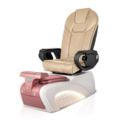 Milan ROSE Pedicure Chair. Throne Champagne Seat