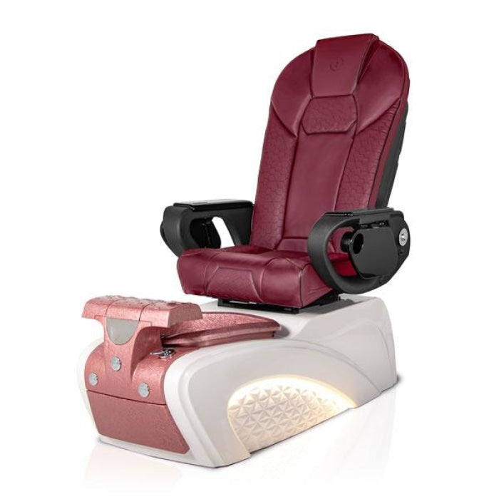 Milan ROSE Pedicure Chair. Throne Red Seat