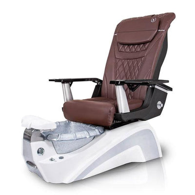 Murano SILVER Pedicure Chair. T Timeless Chocolate Seat 