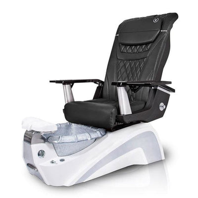 Murano SILVER Pedicure Chair. T Timeless Black Seat 