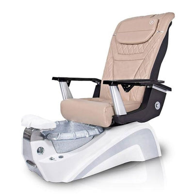 Murano SILVER Pedicure Chair. T Timeless Cream Seat 