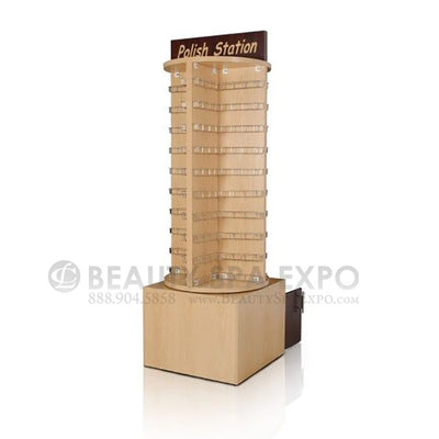 Deluxe Wooden Rotary Polish Stand Rack
