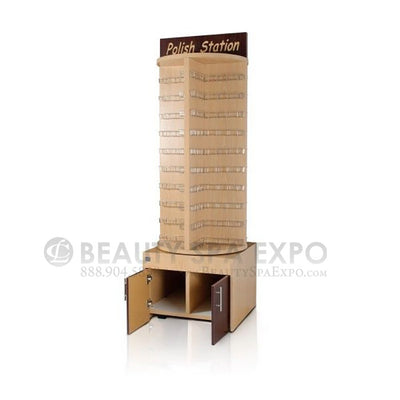 Deluxe Wooden Rotary Polish Stand Rack