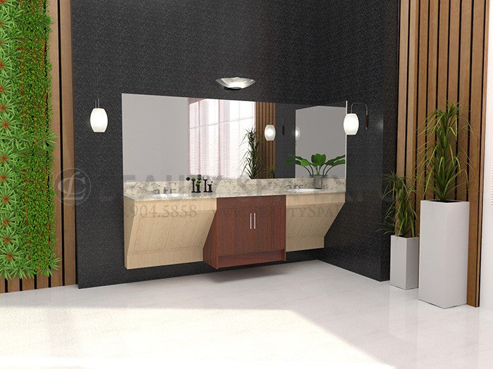 Contemporary Double Sink Cabinet