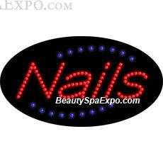 Oval Nails LED Sign