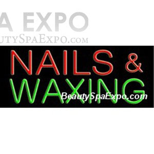 Nails & Waxing Neon Sing