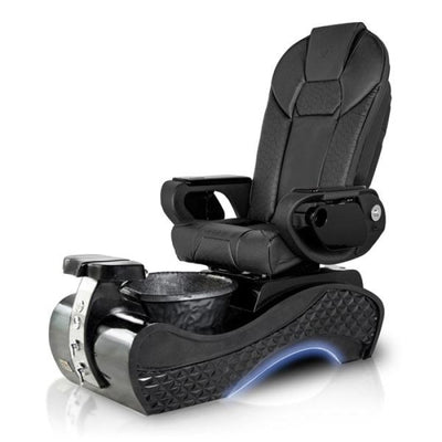 New Beginning 3D-BLACK-SWAN Pedicure Chair. Throne Black Seat