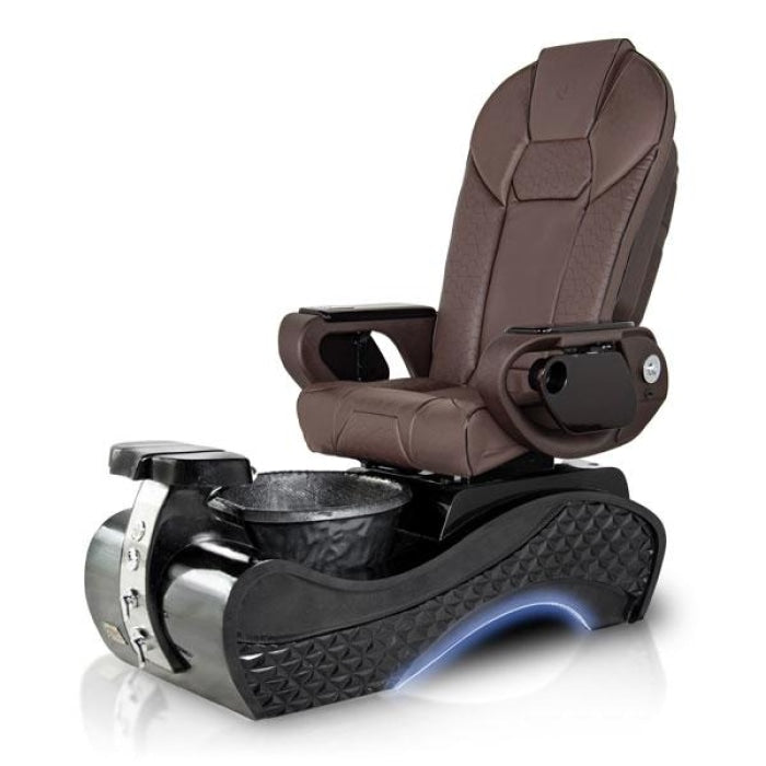 New Beginning 3D-BLACK-SWAN Pedicure Chair. Throne Chocolate Seat