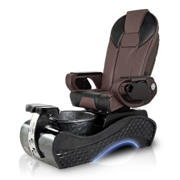 New Beginning 3D-BLACK-SWAN Pedicure Chair. Throne Chocolate-Black Seat