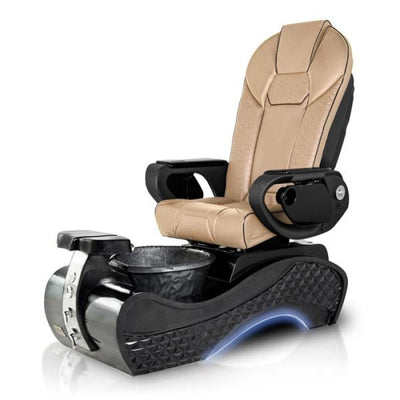 New Beginning 3D-BLACK-SWAN Pedicure Chair. Throne Cream Seat