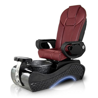 New Beginning 3D-BLACK-SWAN Pedicure Chair. Throne Red Seat