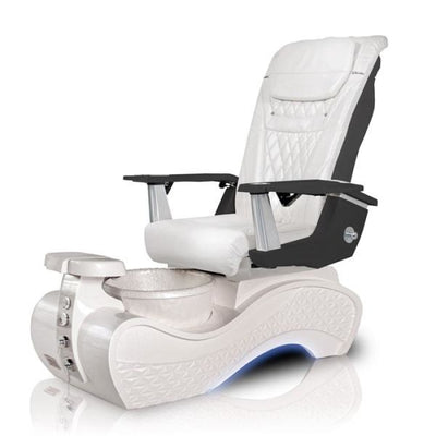 New Beginning 3D-SNOW-WHITE Pedicure Chair With Prestige White Seat