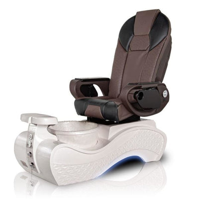 New Beginning 3D-SNOW-WHITE Pedicure Chair With Throne Chocolate-Black Seat