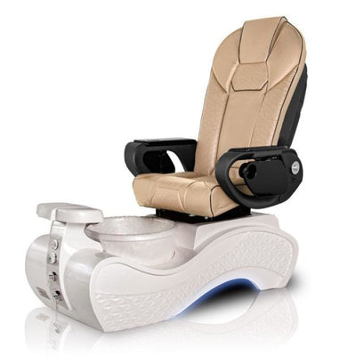 New Beginning 3D-SNOW-WHITE Pedicure Chair With Throne Cream Seat