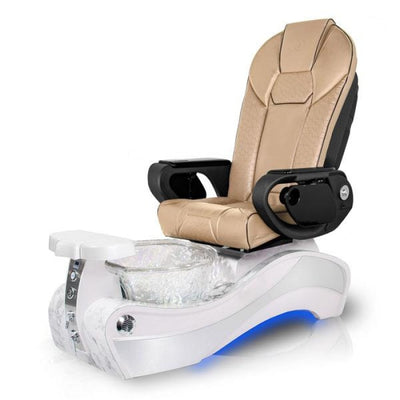 New Beginning WHITE-MARBLE Pedicure Chair. Throne Champagne  Seat