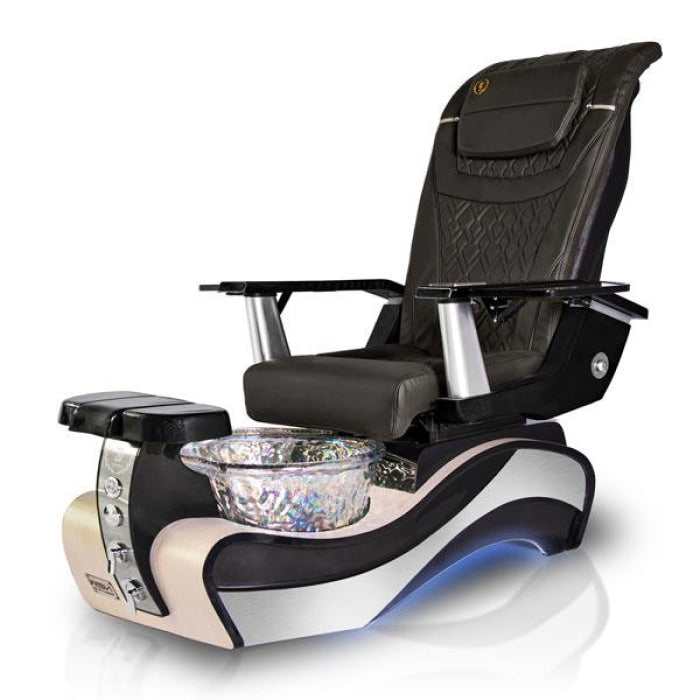 New Beginning LIMEWOOD Pedicure Chair. T Timeless Black Cream Seat 