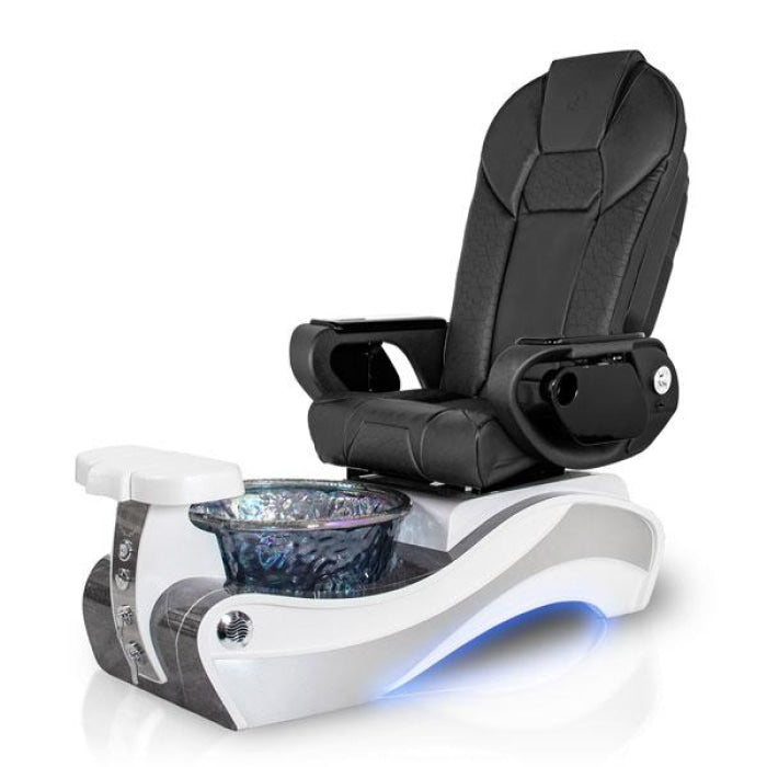 New Beginning GREY-MARBLE Pedicure Chair. Throne Black Chair 
