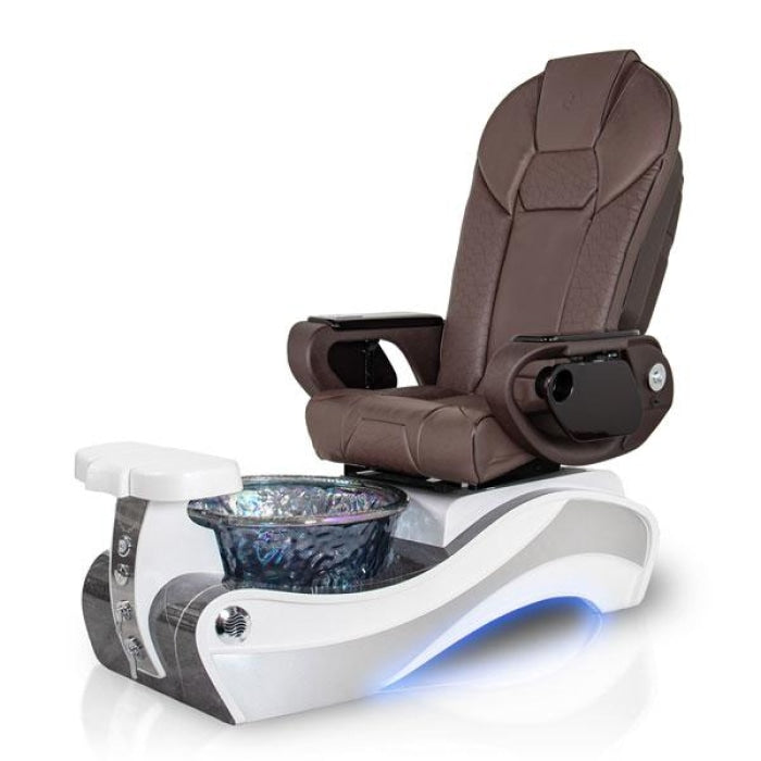 New Beginning GREY-MARBLE Pedicure Chair. Throne Chocolate Chair
